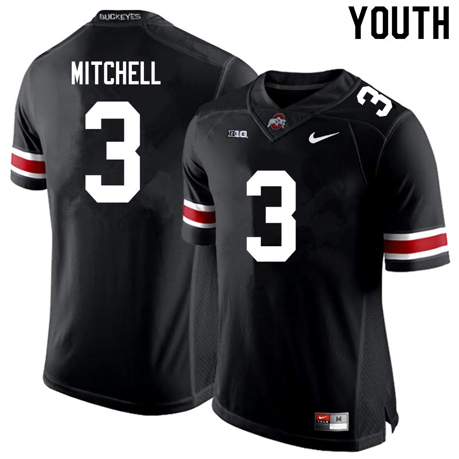 Teradja Mitchell Ohio State Buckeyes Youth NCAA #3 Nike Black College Stitched Football Jersey DQE1056OS